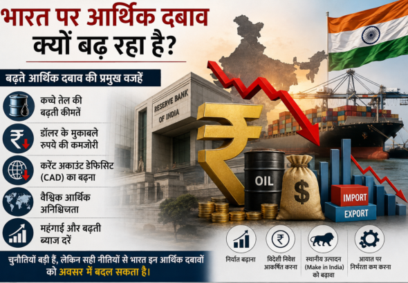भारत की आर्थिक स्थिति दबाव और उपाय