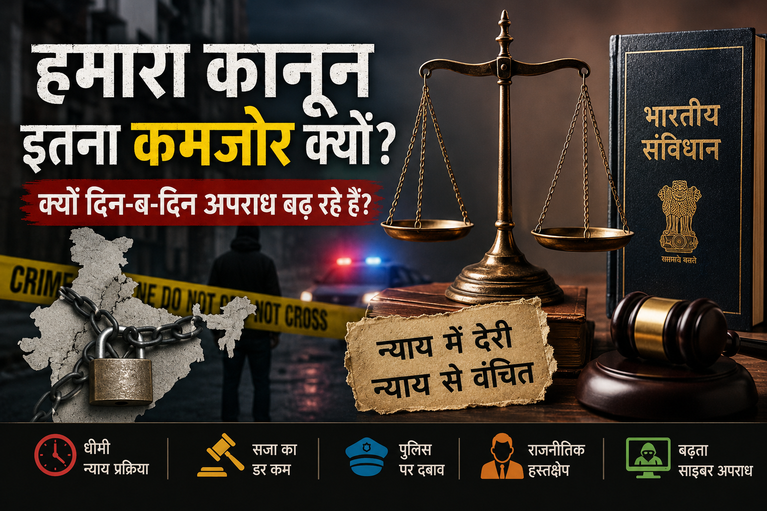 हमारा कानून कमजोर क्यों है भारत