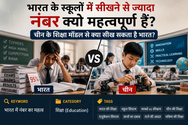 भारत बनाम चीन शिक्षा में अंतर